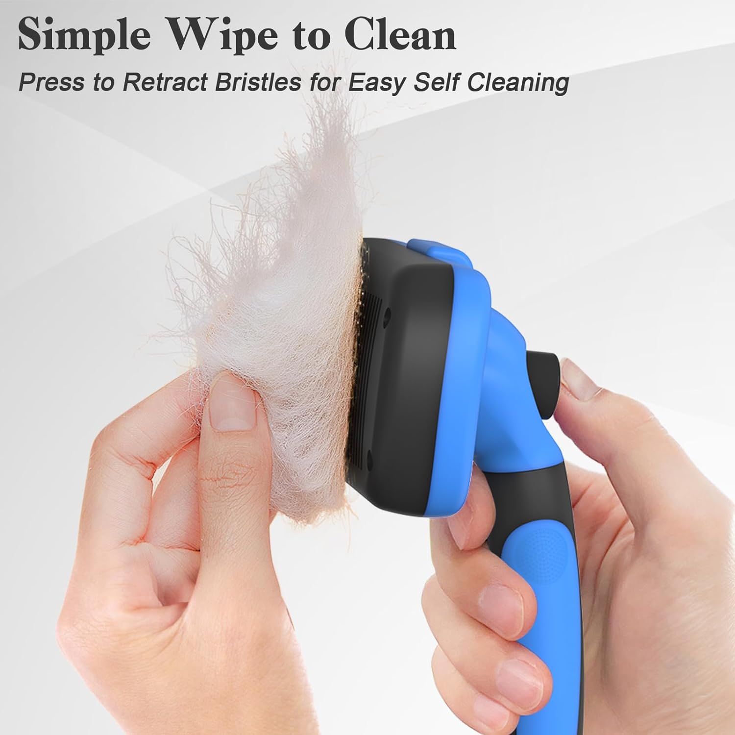 Slicker Brush for Dogs & Cats, Skin Friendly Grooming Cat Brush, Dog Brush for Shedding, Deshedding Brush, Hair Brush Puppy Brush for Haired Dogs, Pet Supplies Accessories, Blue